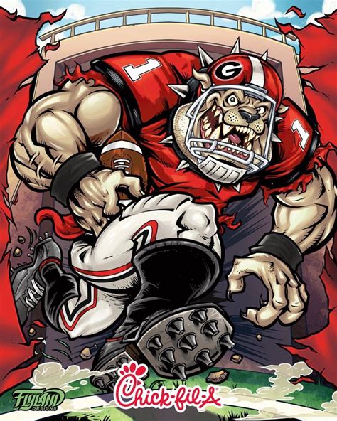 Georgia Bulldog Mascot illustration - Flyland Designs, Freelance ...