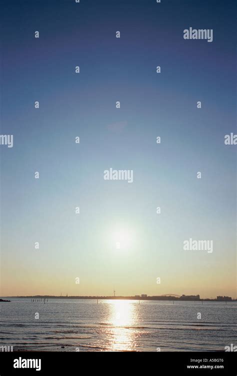 Sunset Tokyo Bay Japan Stock Photo - Alamy