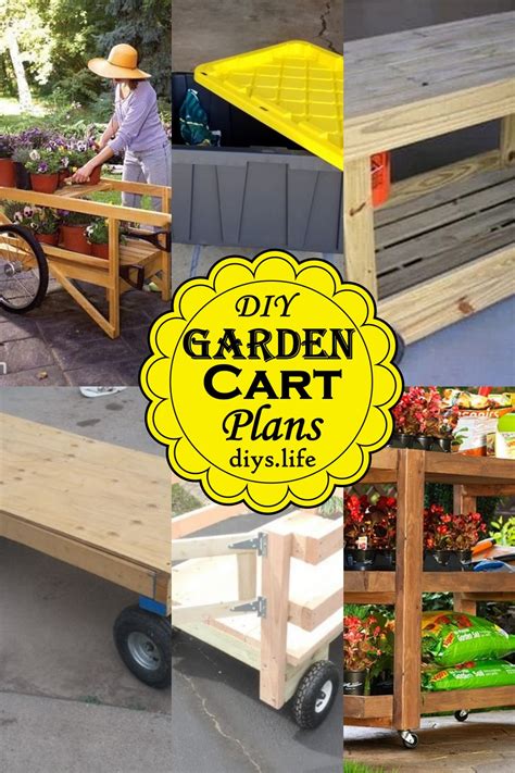 9 DIY Garden Cart Plans To Help You In Gardening - DIYS