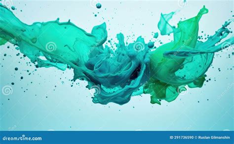 Colored Green Paint Splash Background Stock Photo - Image of wave, drop: 291736590