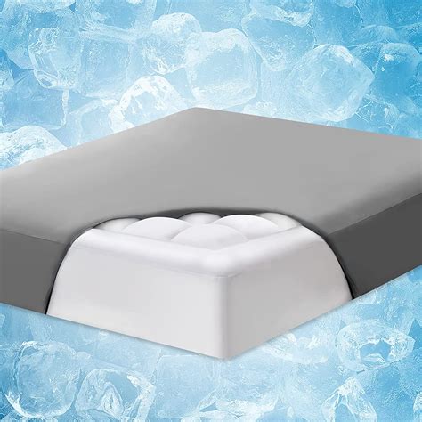 Amazon.com: ELEMUSE Cooling Grey Twin XL Dual Layer Mattress Pad Cover, Cool-to-Touch Fitted ...