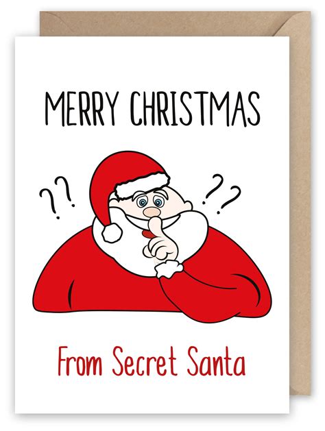 Secret Santa Cards Printable