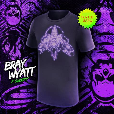 WWE Bray Wyatt UV Ink Moth T-shirt R.I.P Bray Wyatt 1987-2023 - Etsy