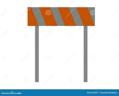 Barricades for Use with Roads Stock Illustration - Illustration of ...