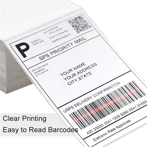 Fanfold Thermal Labels 4x6 White - WEEMAY