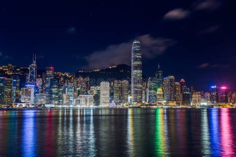 Hong Kong, SAR China - Circa July 2015: Skyline of Hong Kong Downtown Across Victoria Harbour by ...