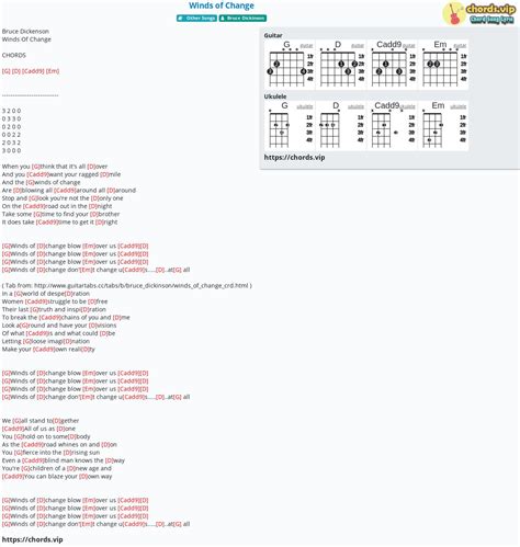 Chord: Winds of Change - tab, song lyric, sheet, guitar, ukulele ...