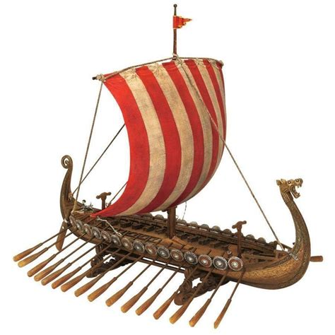 Historic Drekar Dragon Viking Sailboat Museum Replica Longship Ship 13. ...