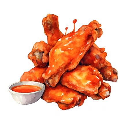 Chicken Wings Watercolor Clipart 24636127 PNG