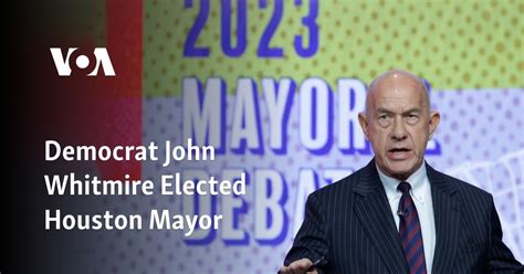 Democrat John Whitmire Elected Houston Mayor