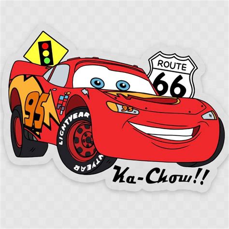 Lightning McQueen Sticker Lightning McQueen Vinyl Pixar | Etsy