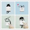Funny Black Sleeping Cat Dog Switch Wall Stickers Home Decor Living Room Bedroom Parlor ...