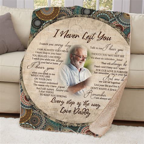 Personalized Memory Blankets With Picture for Loss of Father, Sympathy Gift Ideas For Loss Of ...