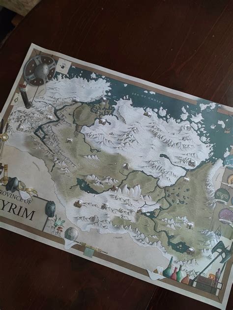 Skyrim Map Poster, the Elder Scrolls Poster Map - Etsy