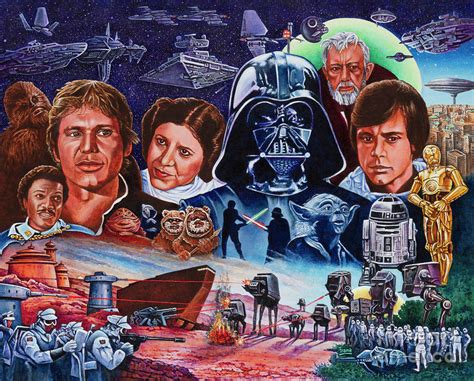 Characters of Star wars Painting by Michael Frank | Fine Art America