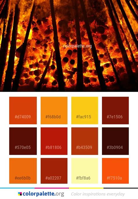 Flame Fire Heat Color Palette | colorpalette.org