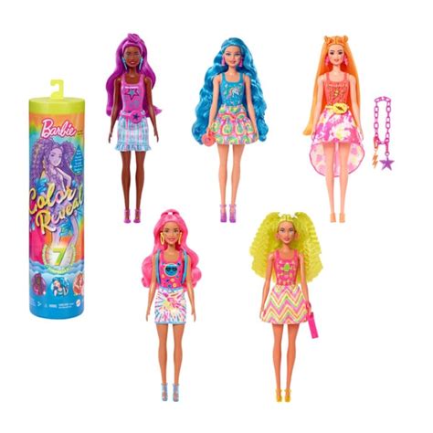 Poupée Barbie Color Reveal Fluo Mattel : King Jouet, Barbie et poupées mannequin Mattel ...