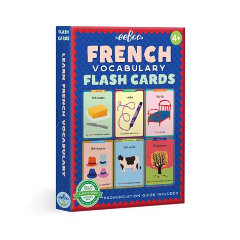 French Vocabulary Flash Cards – Paper Fiesta