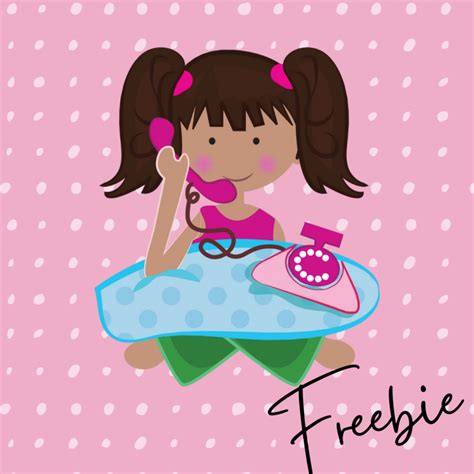 Free Clipart Image : Girl On Phone Vector - Art Inspire Studio