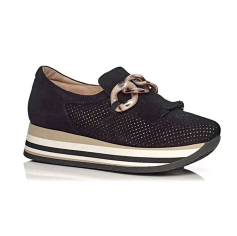 Softwaves 7.78.08 Wedge Sneaker Loafer | Wedge sneakers, Sneakers, Black wedge sneakers