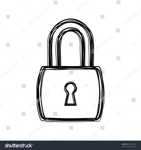 Vector Sketch Doodle Lock Icon On Stock Vector (Royalty Free) 224484958 ...