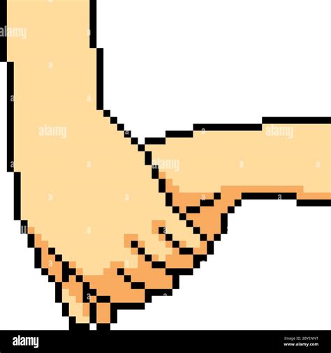 vector pixel art hand hold gesture isolated Stock Vector Image & Art ...