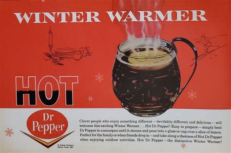 1964 Dr. Pepper Ad w Recipe for Winter Warmer Hot Dr. Pepper - Wall Art ...