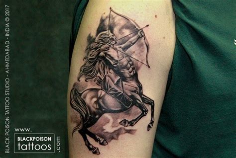 Sagittarius Zodiac Sign Tattoo Best Tattoo Artist in India Black Poison ...