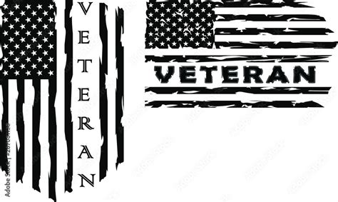 American flag veteran, US Military veteran flag , clipart. Only commercial use vector de Stock ...