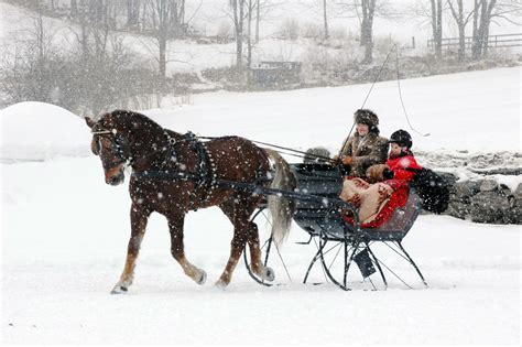 a real horsse-drawn sleigh in Woodstock, Vermont | Cavalos, Inverno, Cavalo