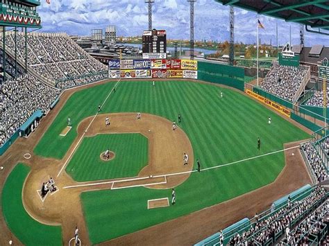 Braves Field, Boston (1948 World Series). By Andy Jurinko | Baseball park, Mlb stadiums ...