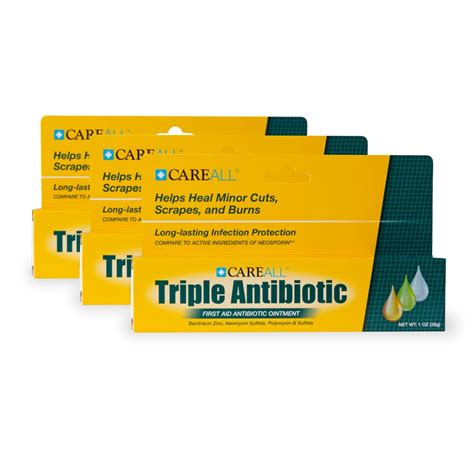 Buy CareAll (3 Pack 1oz Triple Antibiotic Ointment - First Aid for Minor Scrapes, Burns and ...