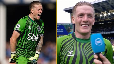 Jordan Pickford sets the record straight on Mo Salah shot in stoppage time