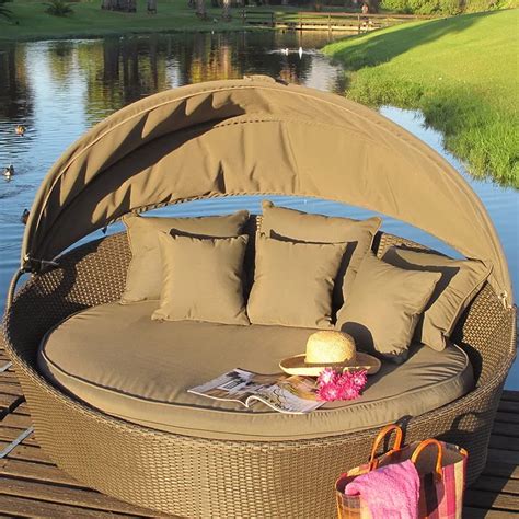 Rattan Round Outdoor Lounge Bed With Canopy - Buy Lounge Bed outdoor Lounge Bed rattan Outdoor ...