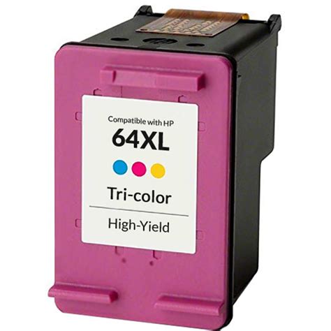 High Yield HP 64 Color Ink Cartridge, Remanufactured