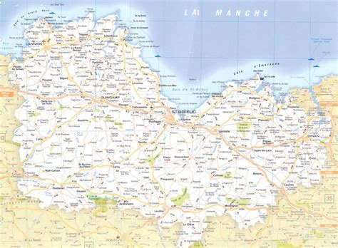 Carte des Côtes d Armor - Arts et Voyages