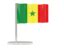 Round icon. Illustration of flag of Senegal