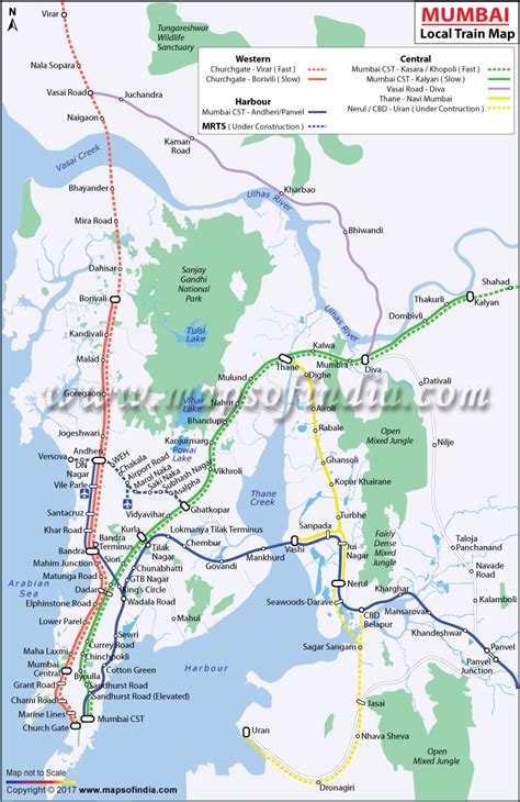 Mumbai Local Train Map, Mumbai Railway Network