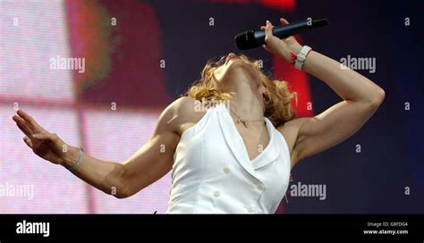 Live 8 Concert - Hyde Park. Madonna performing on stage Stock Photo - Alamy