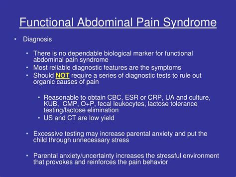 Abdominal Pain Syndrome