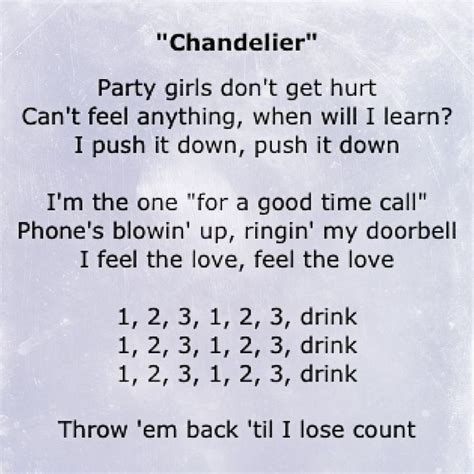 Lyrics Of Chandelier By Sia at James Lankford blog