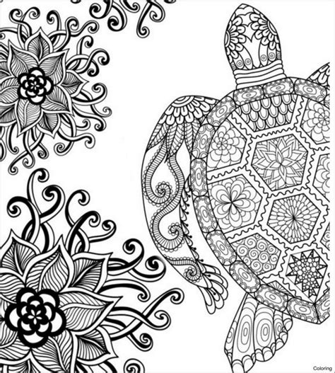 Mandala Sea Turtle Coloring Pages - ColoringBay