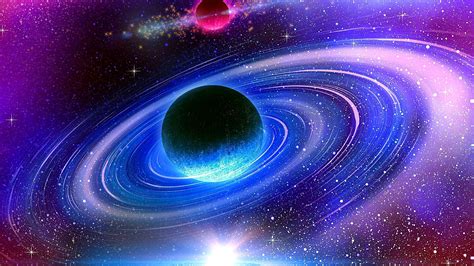 Cosmic Ring: HD Planetary Wallpaper