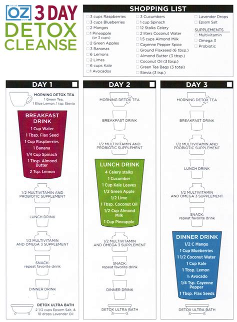 3-Day Dr. Oz Detox Cleanse - what's good for your body is good for your soul! - The Happy Health ...