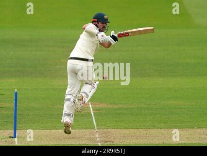 Australia's Travis Head batting during day one of the second Ashes test ...