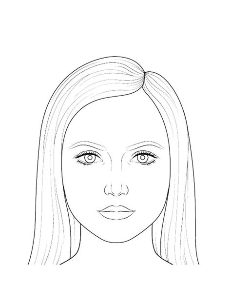 Face Outline, Outline Drawings, Art Drawings Simple, Makeup Drawing, Face Drawing, Girl Drawing ...