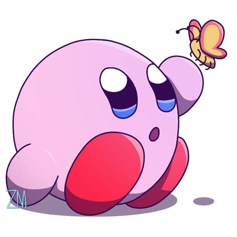 Kirby with a Butterfly Redraw by Z-is-for-Zamboozle on DeviantArt