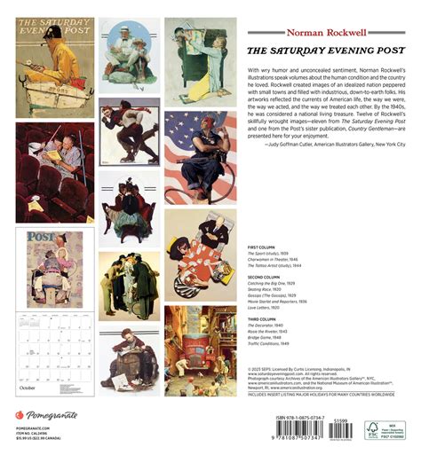 2024 Norman Rockwell: The Saturday Evening Post - Square Wall Calendar