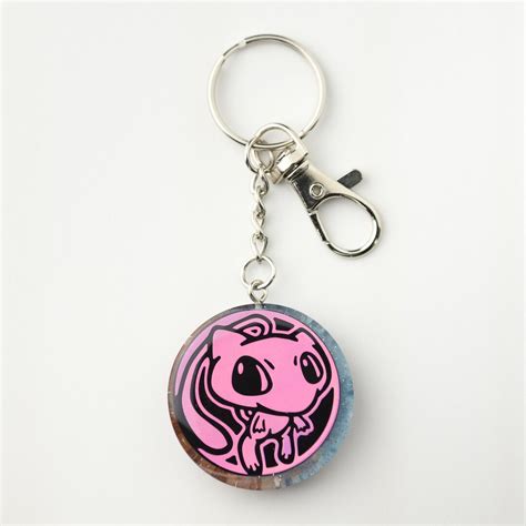 Mew Keychain Pokemon Keychain Upcycled Pokemon Coin - Etsy