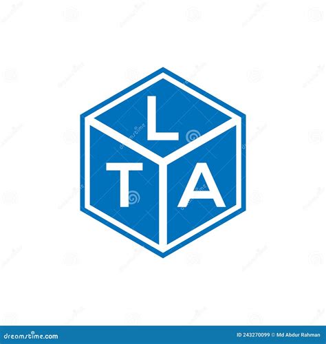 LTA Letter Logo Design on Black Background. LTA Creative Initials ...